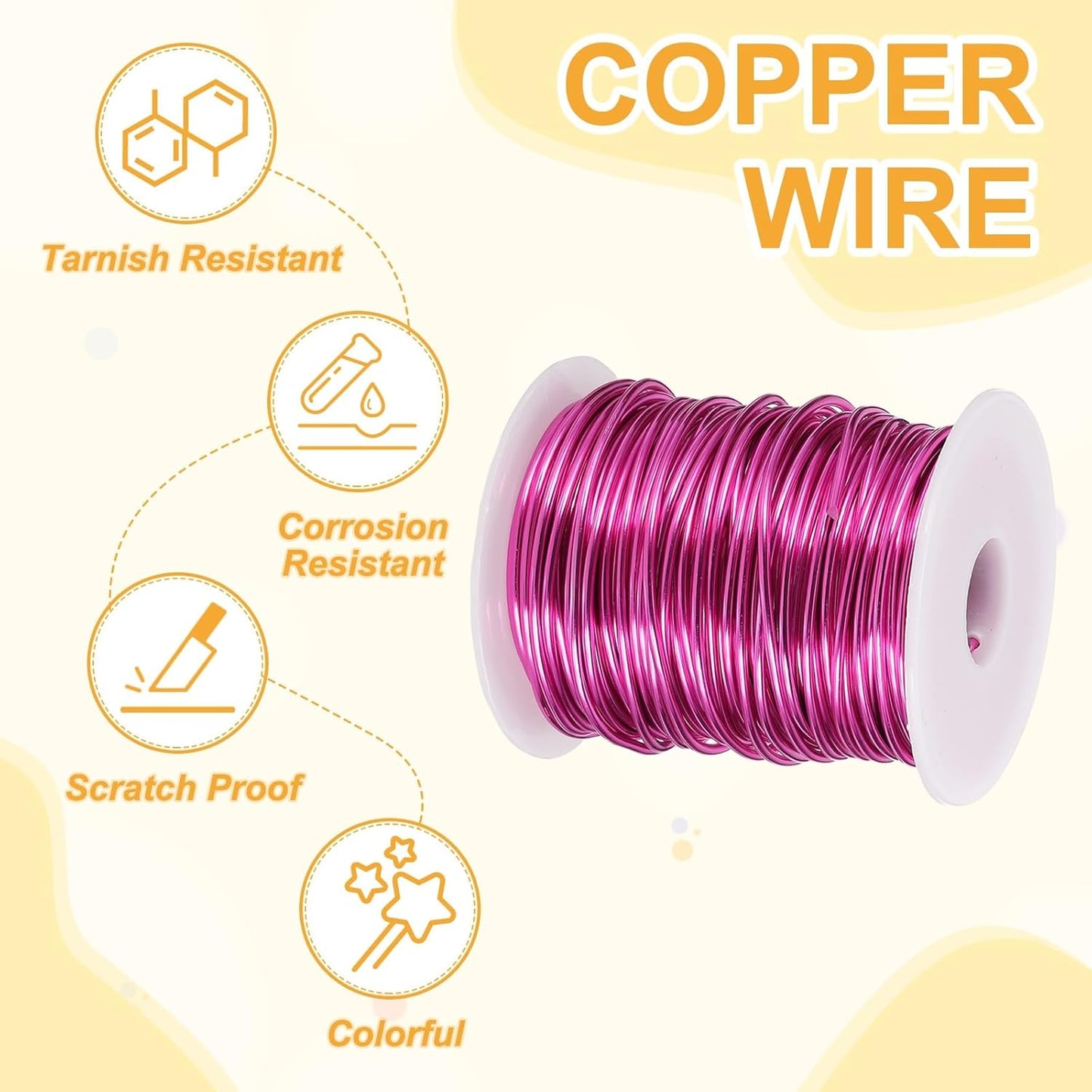 uxcell 12 Gauge / 2mm Anodized Aluminum Wire for Jewelry Craft Making, 102 Feet Bendable Flexible Wire for DIY Home Decor Gardening Sculpture, Rose Red