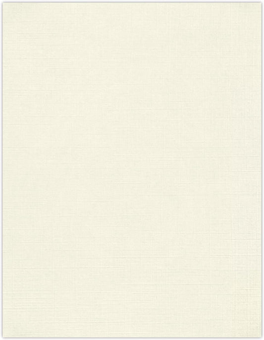 LUXPaper 8.5" x 11" Paper | Letter Size | Natural Linen | 32lb Paper Weight (80lb. Text) | 50 Qty