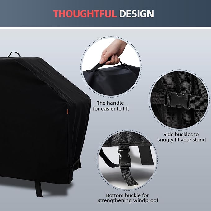 Waterproof Cover for Ninja XSKUNSTAND Outdoor Stand with One Side Table, Outdoor Grill Accessories for Ninja Woodfire Grill (Oven) OG700/800/900/OO100 Series, for Artisan Pizza Oven MO201 (Cover Only)