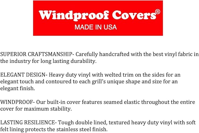 Windproof Covers 30 inch Heavy Duty Premium Vinyl Cover to fit Summerset Alturi Built-in Grill