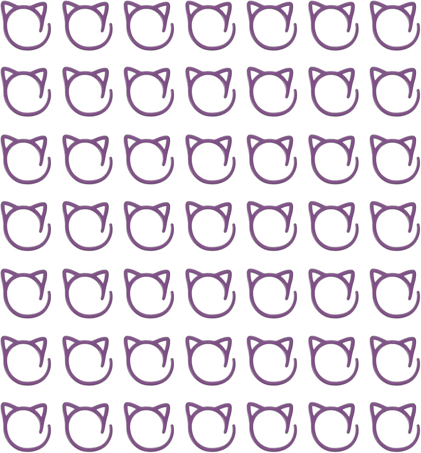 uxcell 50pcs Stitch Markers, Spiral Stitch Markers Crochet Needle Clip Counter Knit Ring Crochet Locking Sewing Accessories for DIY Handcraft Knitting and Crocheting, Violet