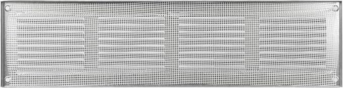 Repa Market Air Vent Cover 16x4 Inch (Outer Dimensions) Galvanized Steel Louvered Grill Cover with Mesh Screen/Wall or Ceiling Vent/HVAC Register for Indoor and Outdoor Ventilation