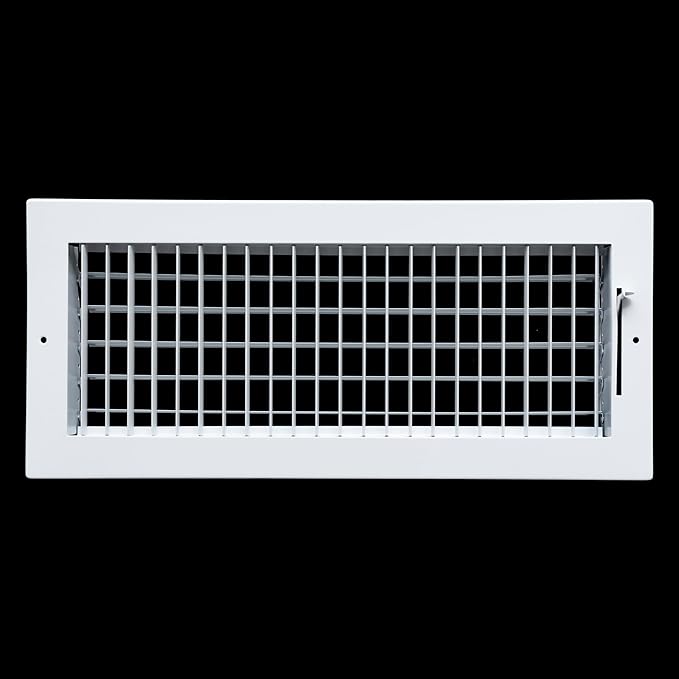 [10 Pack] Fits 16x6 Duct Opening Steel Adjustable Air Supply Grille by Handua | Register Vent Cover Grill for Sidewall and Ceiling | White | Out. Dim.: 17.75" X 7.75"