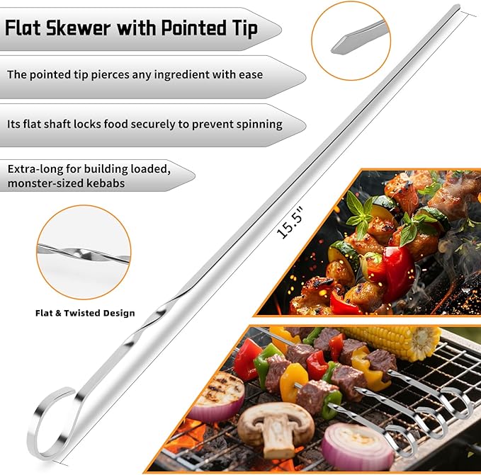 9Pcs Heavy Duty Stainless Steel Grill Accessories, Professional Barbecue Accessories BBQ Grill Tools Set with Portable Bag, Grilling Gifts for Men Dad Him,BBQ Utensils for Backyard Outdoor Camping