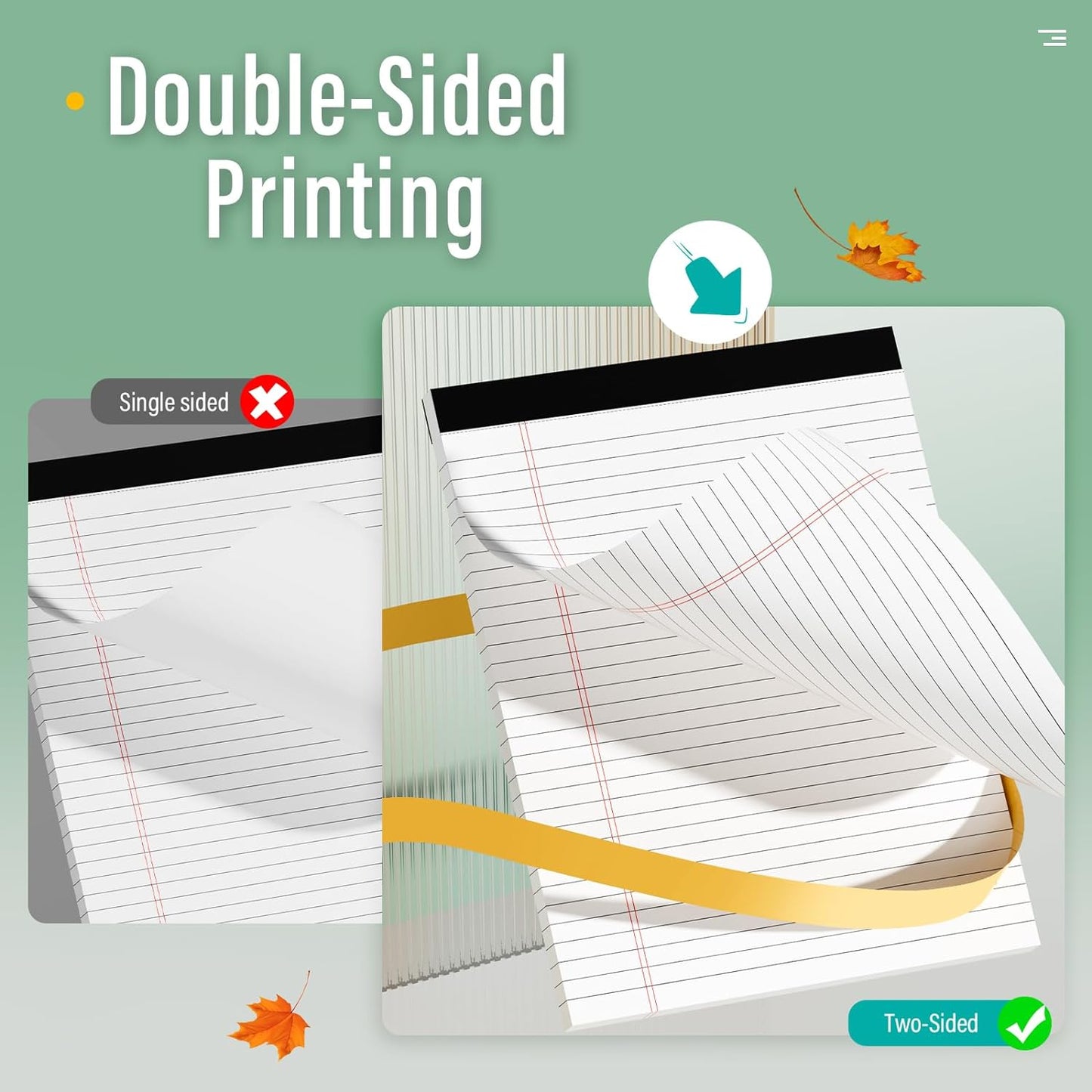 3 Pack Legal Pads 8.5 x 11 Note Pads 8.5 x 11 Inch Notepad 90 Sheets Writing Pads Wide Ruled Lined Paper Pads White Paper Note Pads 8.5 x 11 with 30 Sheets Per Legal Pad for School, Office, Home