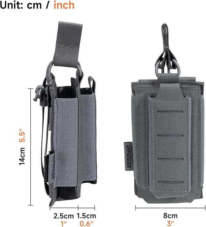 EXCELLENT ELITE SPANKER Tactical Open-Top Single/Double/Triple Molle Mag Pouch for Pistol Mag Pouch Tactical Bag Accessories Holder