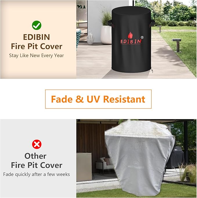 Fire Pit Cover for Ninja Fireside360,Compatible with Ninja Fireside360 Fire Pit ,600D Oxford with PVC,Waterproof Cover for Outdoor Heater & FirePit