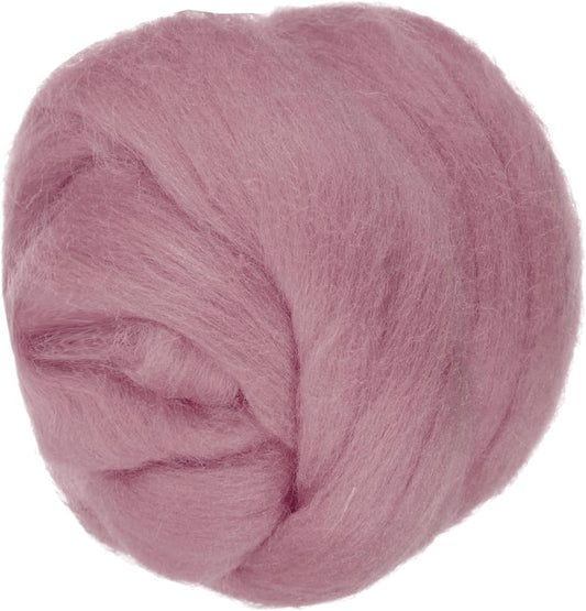 PATIKIL Wool Roving Yarn, 250G/8.8OZ Felting Wool Pure Roving Yarn, Pale Pink