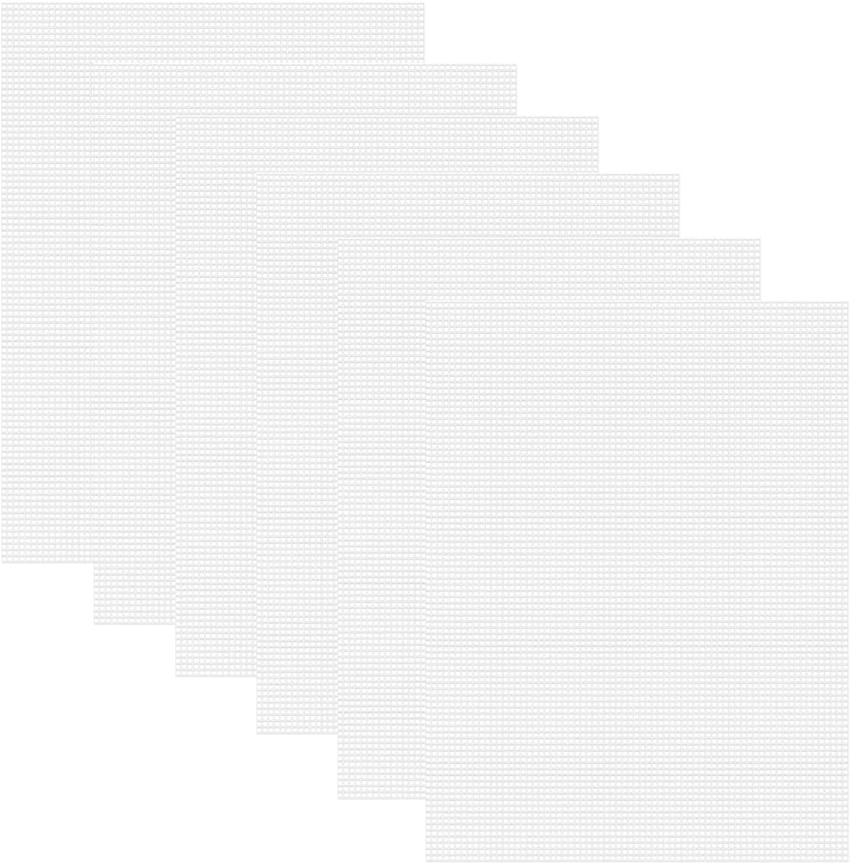 6pcs 7 Count Plastic Canvas, 10.5" x 13.5" Plastic Canvas Sheets, Sheet Eye Mesh for Embroidery, Knit Crochet Projects, DIY Handicraft, Make Dividers.
