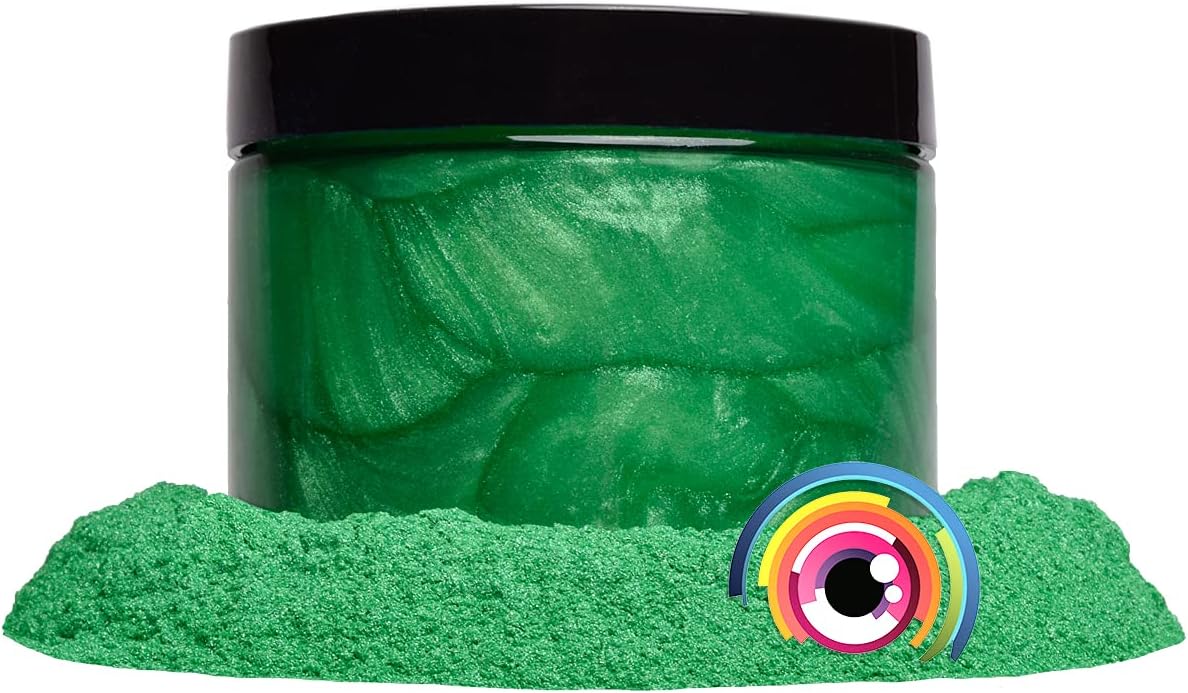 Eye Candy Pigments Premium Green Mica Powder - Imperial Jade (50gr) - for Epoxy, Resin, Soap, Paint, Woodworking, Acrylic Pouring, Bath Bombs, Fishing Lures - DIY Arts and Crafts Additive