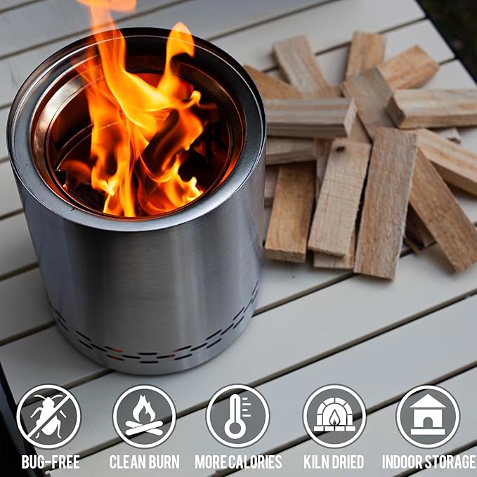 Mini Fire Stick, 4'' Kiln-Dried Pine Great Firewood for Wood Stoves, Tabletop Fire Pit, BBQ Grill, Pizza Oven, Solo Stove Accessories, BBQ Accessories, 2 lb Box