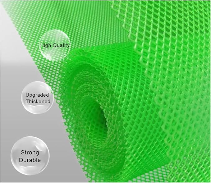 Plastic Wire Mesh Fence 39.3 Inches Wide Safety Fence Roll Balcony Protection Net Fencing Multi-Use Decorative Barrier for Chicken, Snow, Poultry, Patio, Garden, P(Size:1x20M - Mesh 1.8cm,Color:Green)