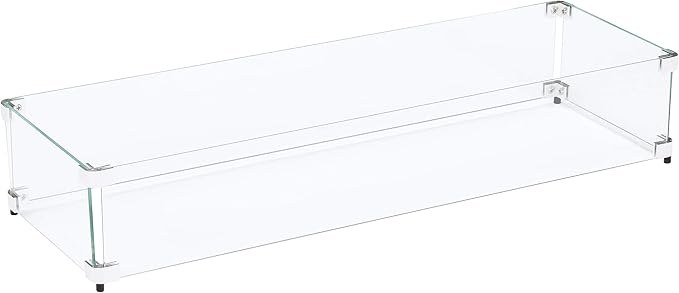 Celestial 35" x 11" x 6" Wind Guard, fits Celestial 30” x 6” Fire Pit Burner Pan