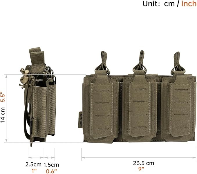 EXCELLENT ELITE SPANKER Tactical Open-Top Single/Double/Triple Molle Mag Pouch for Pistol Mag Pouch Tactical Bag Accessories Holder