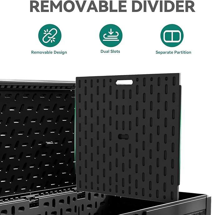 YITAHOME 260 Gallon Extra Large Deck Box, Double-Wall Resin Outdoor Storage Box with Flexible Divider for Patio Cushions Pool Supplies Garden Tools, 1000lbs Load Capacity, Lockable&Waterproof (Black)