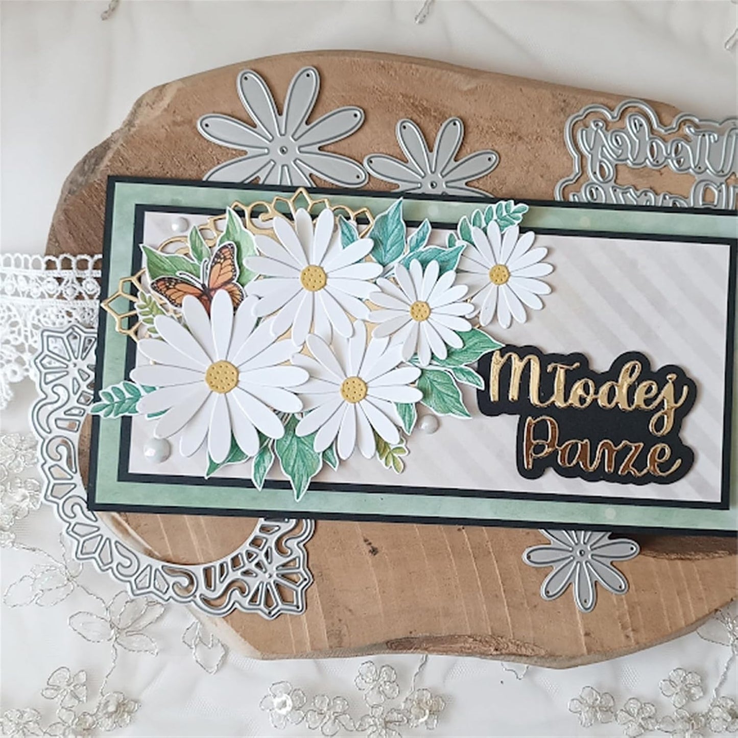 Cutting Dies Metal Stencils Scrapbooking Tools DIY Embossing Template for Paper Card Making Album Arts Crafts Supplies (Daisy Flower Set-9.4x8.4cm)