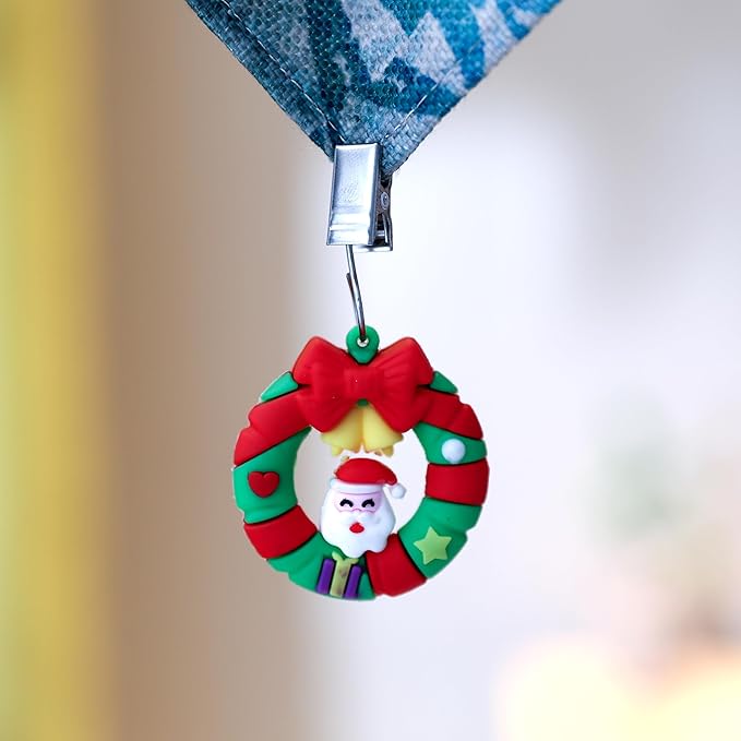 TwoFish Home Set of 4 Xmas Garland Tablecloth Weight Clamps Xmas Garland Decoration Tablecloth Weight Clamps Pack of 4