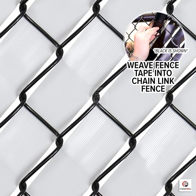 Chain Link Fence Privacy Tape (Arctic White)