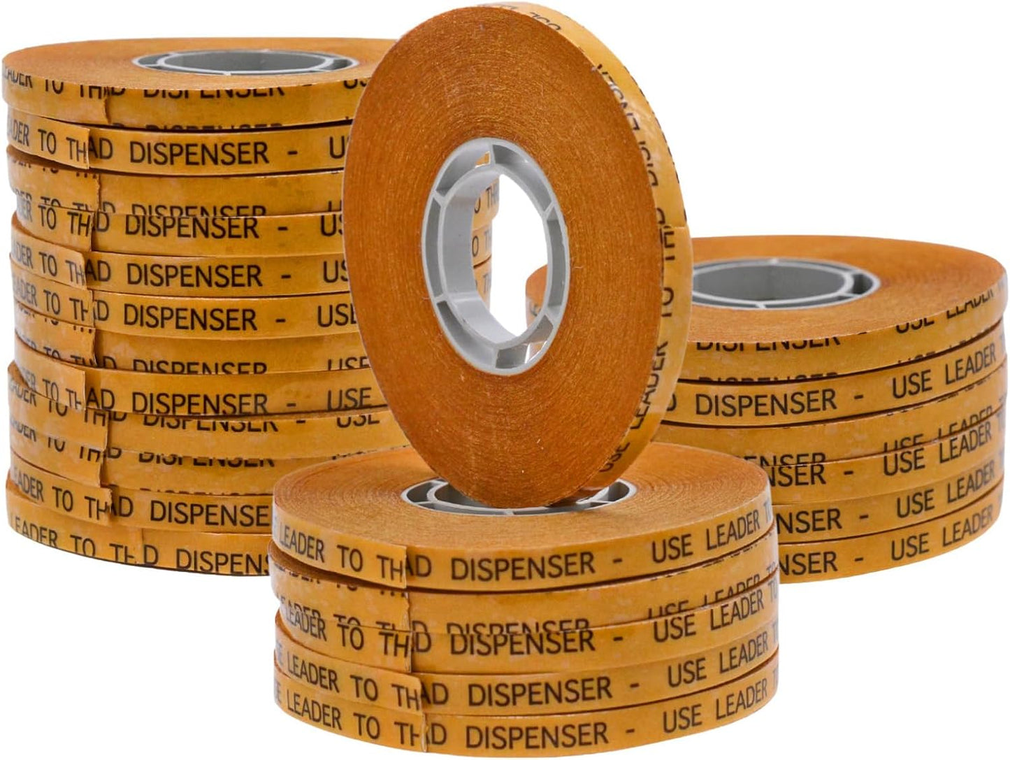 WOD General Purpose ATG Tape, 1/4 inch x 36 yds. (Set of 24 Rolls) Adhesive Transfer Tape Glider Refill Rolls Clear Adhesive on Gold Liner (Acid Free) RWATG20