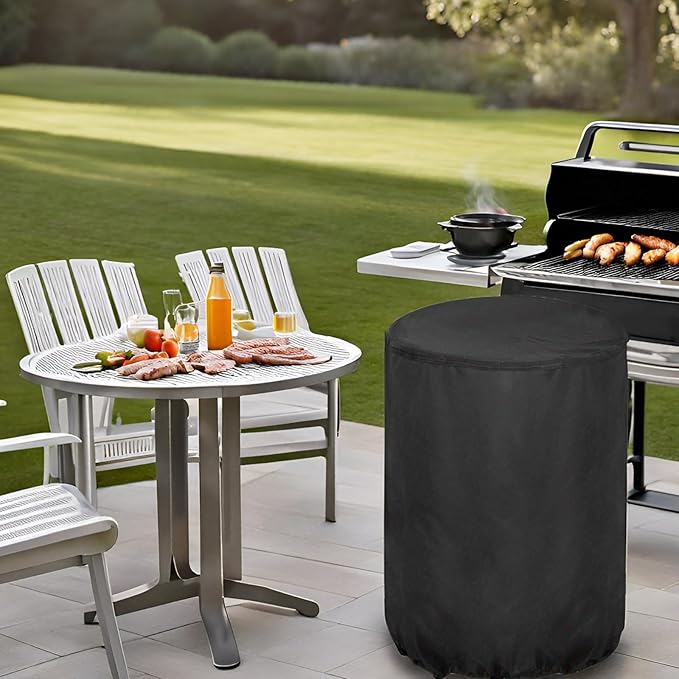 Smoker Cover for Master Cook 16 inch Charcoal Smoker, Waterproof Outdoor Smoker BBQ Cover Vertical Smoker Cover - 16" D x 32" H