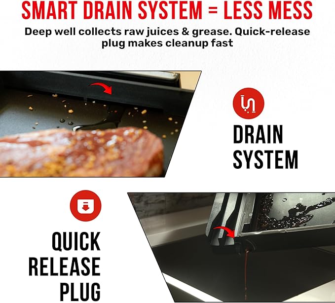 Grillbot FlipTray Dual-Sided Grilling Prep and Serving Tray - Raw/Cooked Food Separation, BBQ Grill Carry System Tray, Built-in Stainless Tools, BPA-Free, Dishwasher Safe, Tray for Outdoor Grill