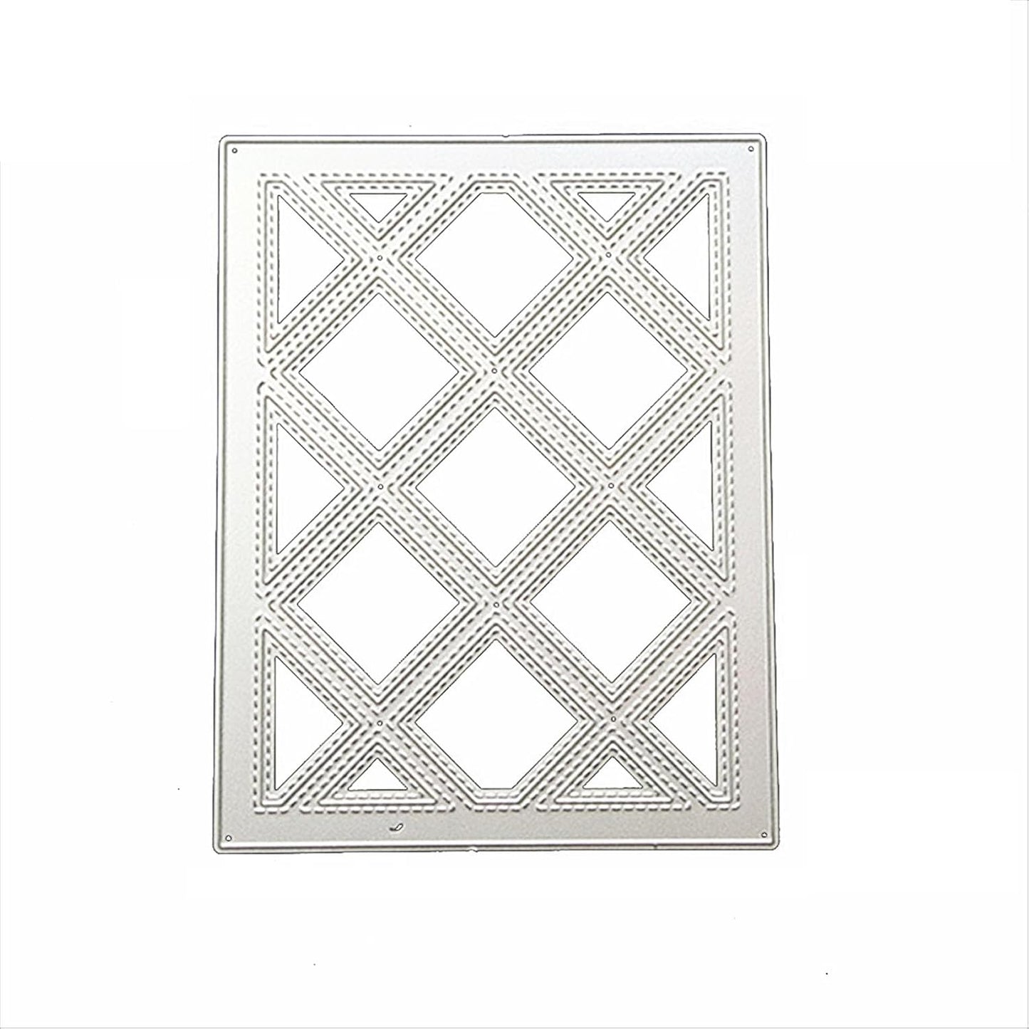 Cutting Dies Metal Stencils Scrapbooking Tools Flowers Lace Frame DIY Embossing Template for Paper Card Making Album Arts Crafts Supplies (Diamond Grid-14.3x11.1cm)