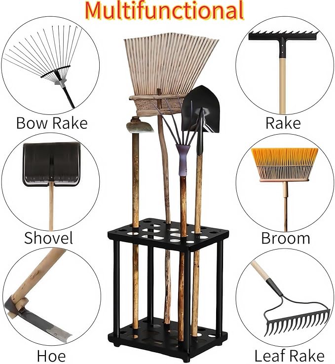 For suncast shed accessories garden tool organizer,16.5“ x 13” x 19.7",Garage Tool Tower Rack,Heavy Duty Garage Tool Storage,for Garden,Yard,Shed,Easy Assembly