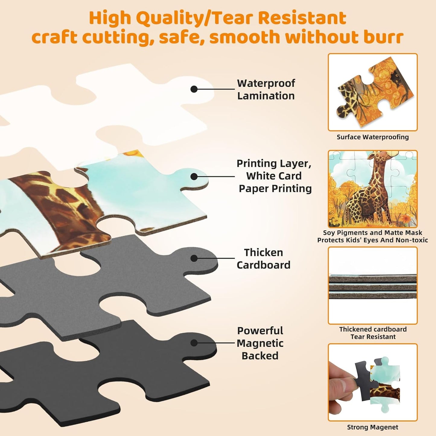 Puzzles for Kids Ages 3-5 36PCS-3 Animal Themes Magnetic Puzzles for Kids 4-6 Travel Puzzle for Airplane/Car/Road Trip/Gift Toys for 3 4 5 6 Year Old Girls and Boys