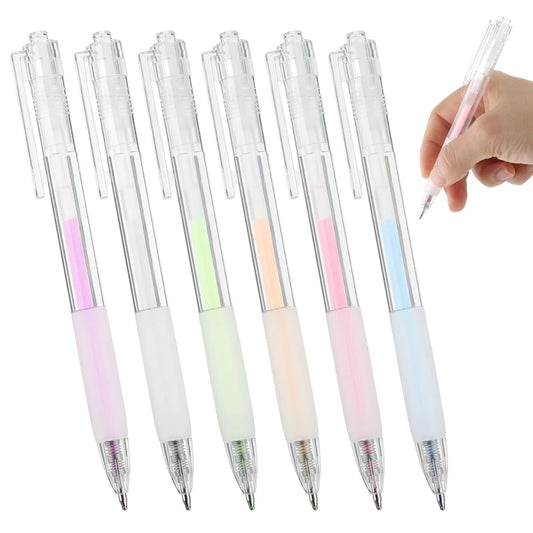 6 Pcs Glue Stick Pens for Crafting, Easy Precise Control Fine Tip, Quick Dry Paper Craft Glue for Card Making