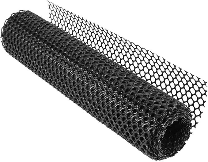 39.3IN x 65.6FT Garden Plastic Wire Mesh Fencing, Black Plastic Safety Fence Roll Poultry Breeding Netting Balcony Protection Net for Gardening Animal Pet Vegetable(Size:39.3INx65.6FT-Mesh 0.7IN)