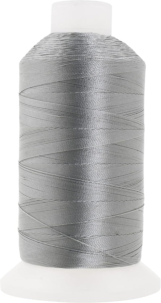 Mandala Crafts Gray Heavy Duty Thread -1500 Yds Tex 90 Thread for Sewing Drapery Jeans Leather Hair - Bonded Polyester Thread Outdoor Marine Upholstery Threads