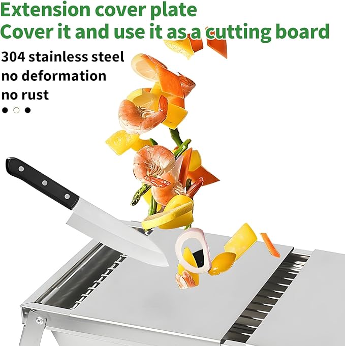 Stainless Steel Grill for Home Indoor Outdoor Camping Charcoal Convenient Folding BBQ Grill Silver Stand
