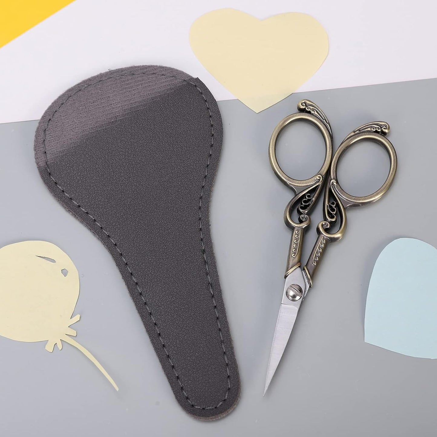 Embroidery Scissors, Small Sharp Precision Sewing Scissor with Cover for Craft, Arts, Needlework, Cross Stitch, Thread Yarn Fabric Detail Cutting DIY Tools 4.5 inches