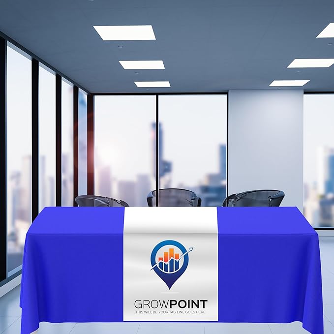 Ships Next Day, Made in USA - Custom Table Runner with Business Logo - Events, Parties, Ceremonies - Personalized Kitchen Decor & Small Business Essentials (13"x72")