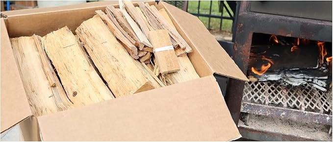 Smoak Firewood 12inch Length Premium Cooking Wood & Firewood Logs - Used for Grills, Smokers, Pizza ovens, stoves, firepits or fireplaces - USDA Certified Kiln Dried (RED Oak 12in pieces (45-50lbs))
