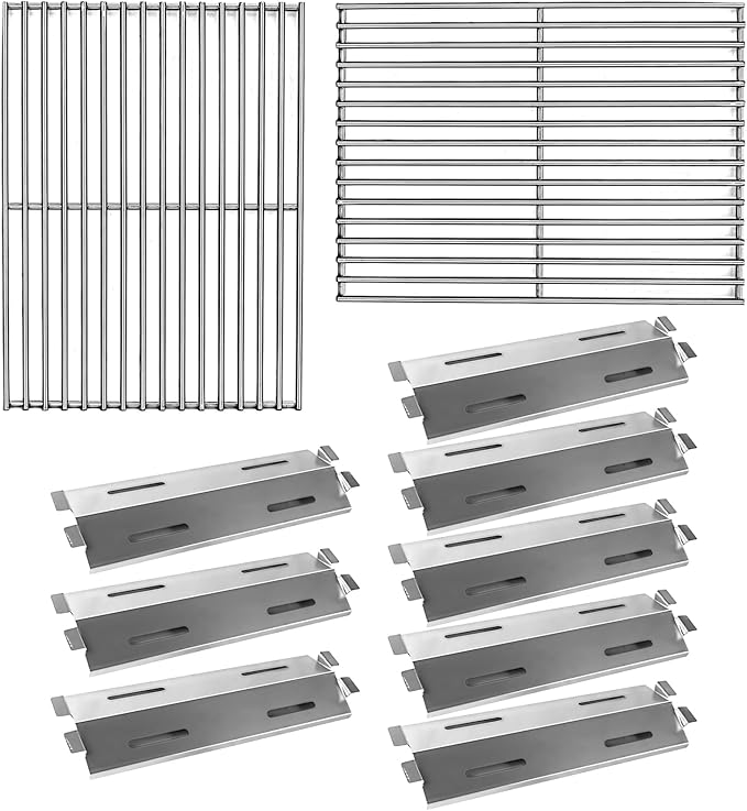 17 1/8" Stainless Steel 93281 Heat Plates and 19" Grill Grate Replacement Parts for Bakers and Chefs Grill Parts GR2039201-BC-00, GD430, ST1017-012939
