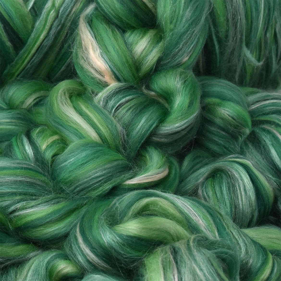 Merino Silk Luxe Tonal Designer Blend. Superfine Merino, Mulberry Silk, Tussah Silk. Top Roving for Spinning or Felting. Eden 1oz