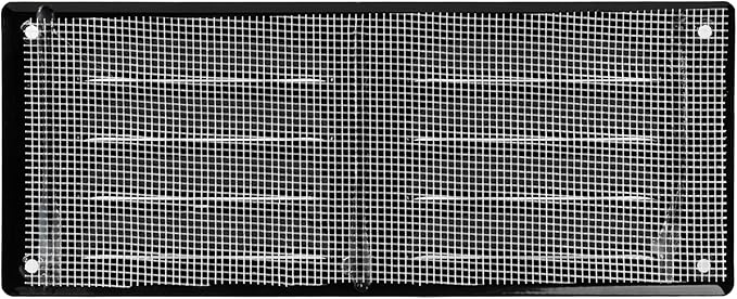 Repa Market 10" x 4" Inch (Outer Dimensions) Black Air Vent Cover - Steel Return Air Grilles - for Ceiling and Sidewall - HVAC - with Protection Screen (10.24" x 4.13" Inch)