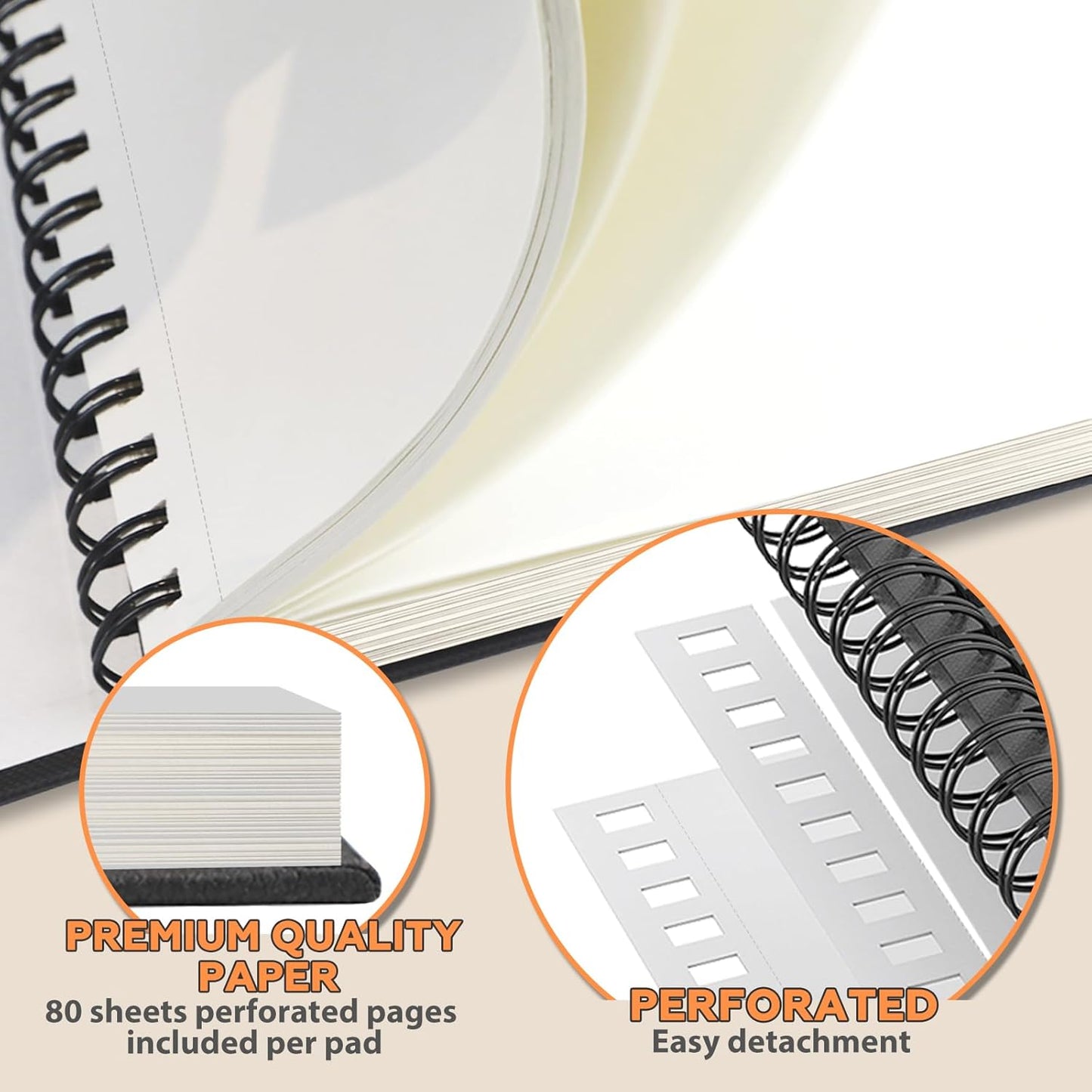 Sketch Book 9" x 11"，2 Pack 80-Sheets (68lb/100gsm)，Double-Sided Hardbound Sketchbook, Spiral Bound,Acid Free Painting Art Paper for Kids and Adults