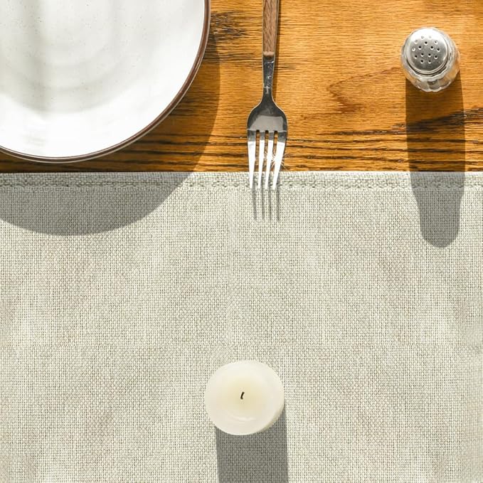 Artoid Mode Beige Table Runner, Seasonal Summer Fall Washable Kitchen Dining Table Decoration for Home Party Decor 13x90 Inch
