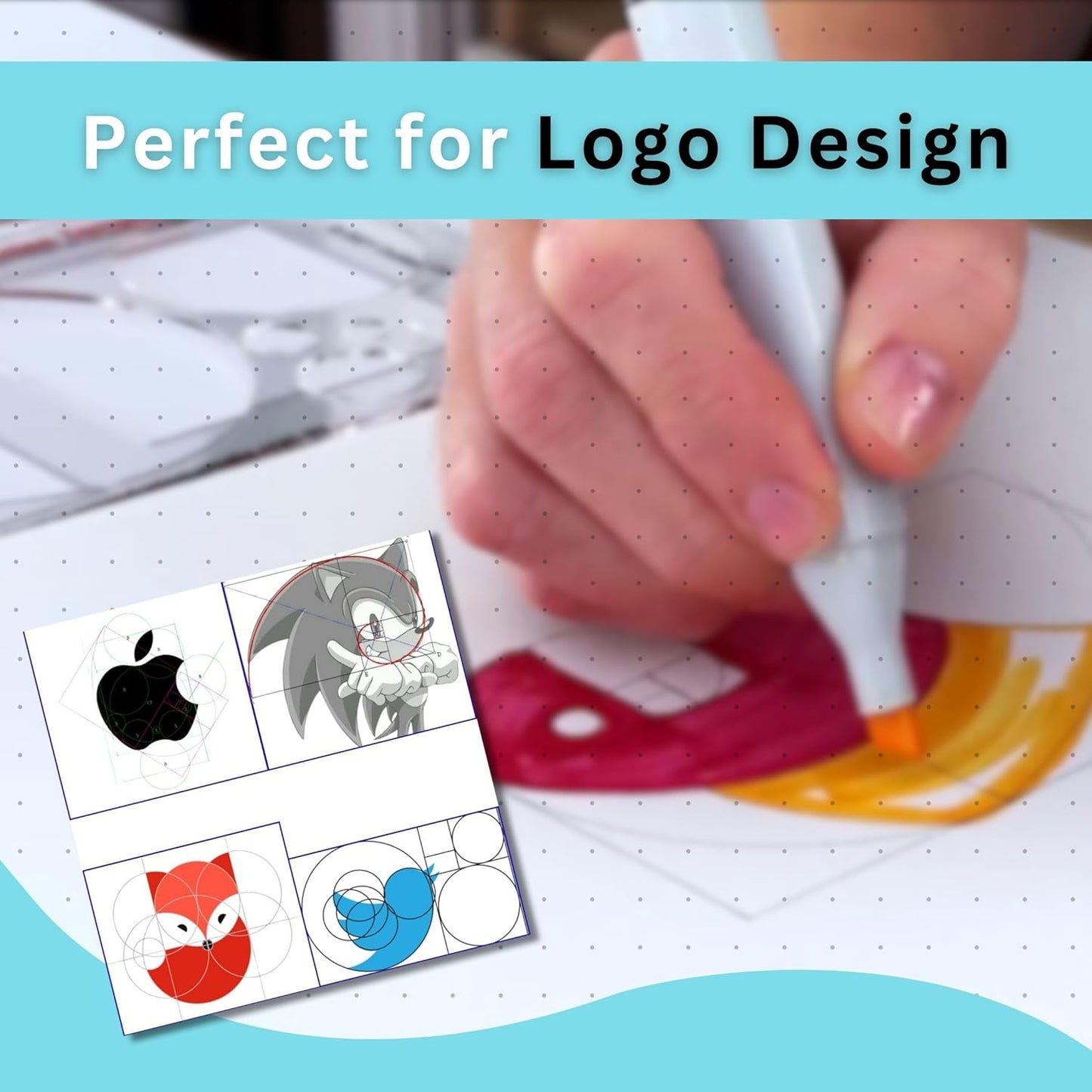 Triange Stencil Template for Drawing and Drafting: A Fibonacci-Inspired Triange Drawing Tool for Artists Allows The Simple Application of The Golden or Divine Ratio for Artistic Design