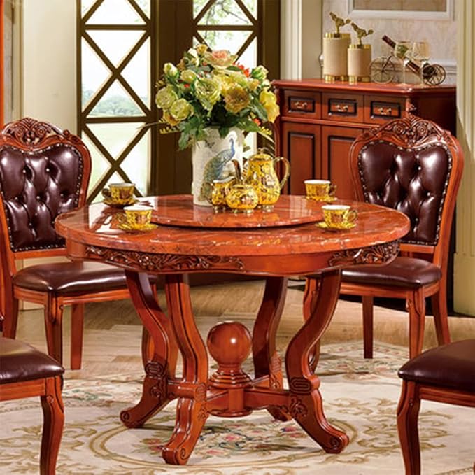 Crystal Clear PVC Round Table Top Protector - 46 in Plastic Tablecloth for Wood Furniture - Waterproof Vinyl Cover for Dining, Coffee & Kitchen Tables