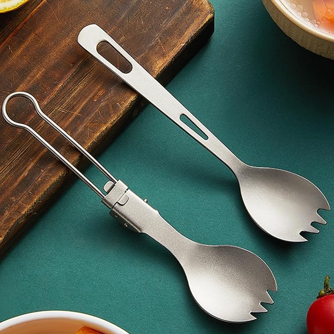 Folding Metal Camping Cutlery Set Portable Outdoor Picnics Cutlery Tableware Travel Utensils Fork Spoon Chopsticks
