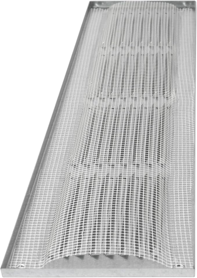 Repa Market Air Vent Cover 16x4 Inch (Outer Dimensions) Galvanized Steel Louvered Grill Cover with Mesh Screen/Wall or Ceiling Vent/HVAC Register for Indoor and Outdoor Ventilation