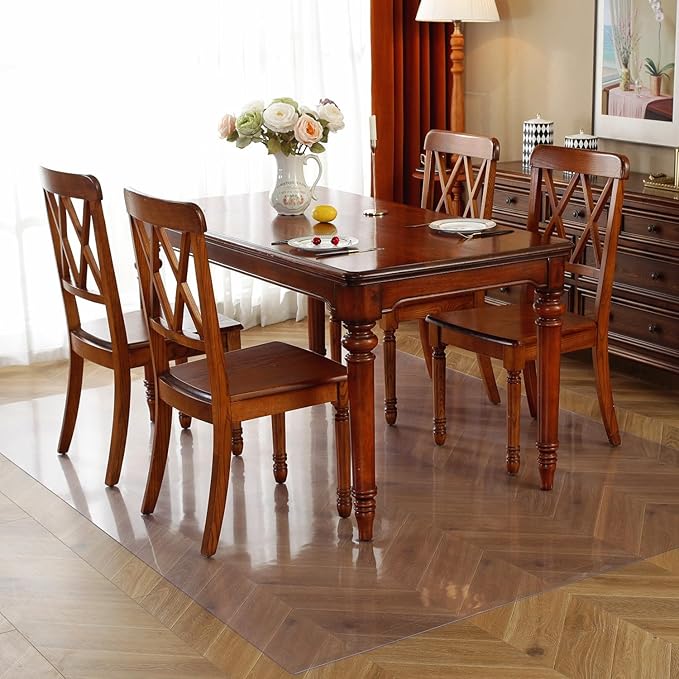 Clear Table Protector - 28 x 72 Inch, 1.5mm Thick PVC Waterproof Table Cover for Desk & Dining Room
