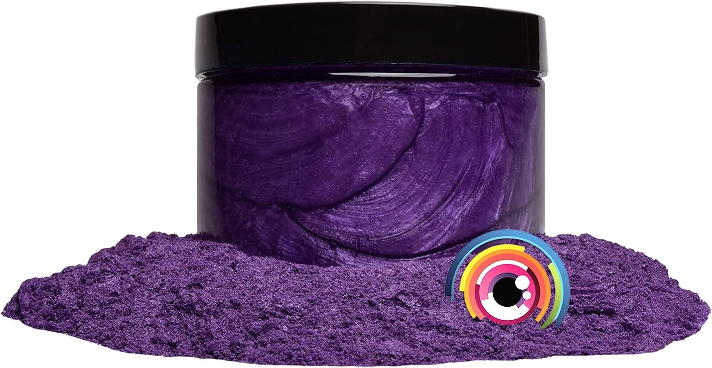 Eye Candy Pigments Premium Purple Mica Powder - Kawachi Fuji (50gr) - for Epoxy, Resin, Soap, Paint, Woodworking, Acrylic Pouring, Bath Bombs, Fishing Lures - DIY Arts and Crafts Additive