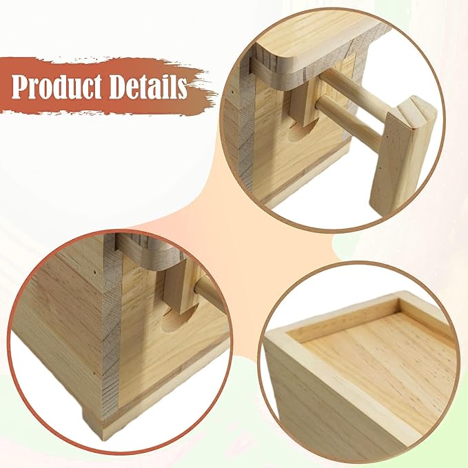 Wooden Bellows with Pipe Air Blower Box Small Traditional Chinese Fire Bellows Hand Operated for BBQ Teahouse Outdoor Cooking