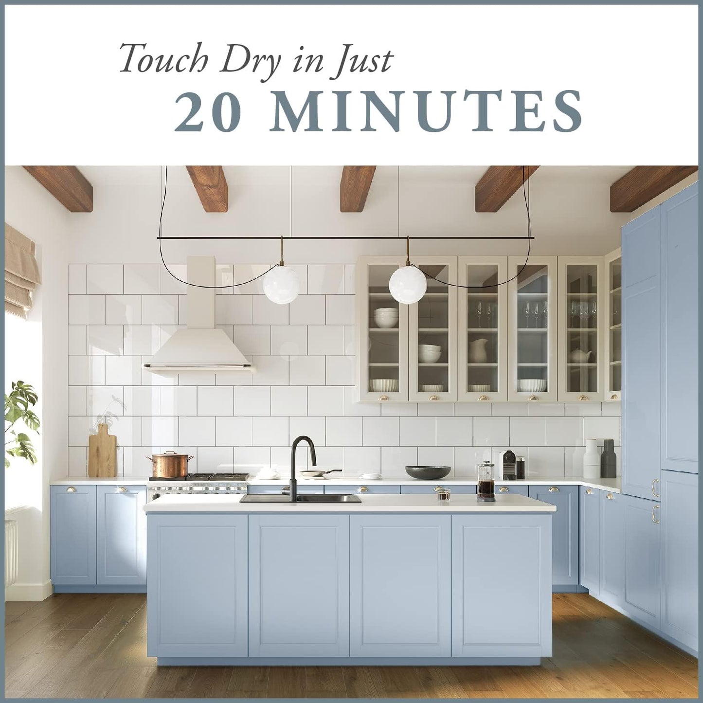 AMY HOWARD AT HOME Chalk-Based One Step Paint for Furniture, Cabinetry, Decor, Finish, and More | No Stripping, Sanding, or Priming | Ultra-Light Base | 16 Ounce | Ambala Blue