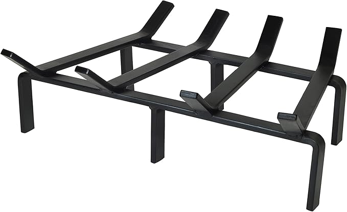 SteelFreak Heavy Duty Steel Fireplace Grate - Made in The USA (15 Inch)