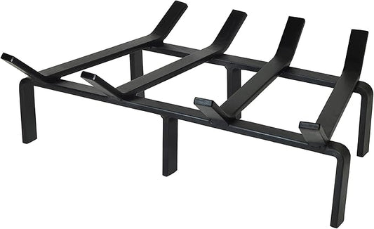 SteelFreak Heavy Duty Steel Fireplace Grate - Made in The USA (15 Inch)